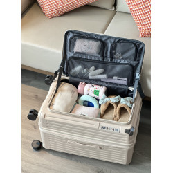 2026新款側開蓋行李箱女28寸大容量深倉拉桿箱男密碼拉鍊旅行箱子