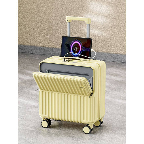 前置開口行李箱可攜式18寸登機箱旅行箱20寸學生密碼箱萬向輪拉桿箱