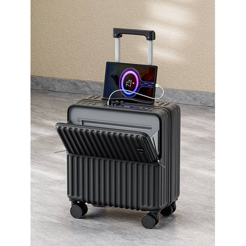 前置開口行李箱可攜式18寸登機箱旅行箱20寸學生密碼箱萬向輪拉桿箱