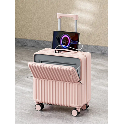 前置開口行李箱可攜式18寸登機箱旅行箱20寸學生密碼箱萬向輪拉桿箱