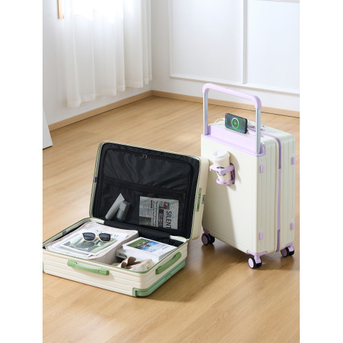 奧蒂雅寬拉桿行李箱女20寸多功能2025新款拼色登機密碼皮箱26寸男