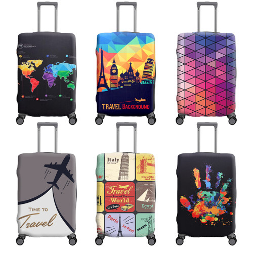 行李箱保護套防刮防塵高彈力拉桿箱套簡約圖案托運專用保護行李