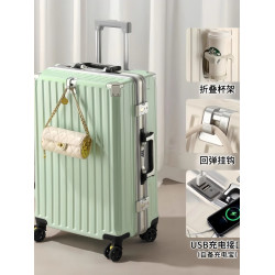 皮箱拉桿箱男行李箱女學生萬向輪20寸男旅行箱28大容量密碼箱鋁框
