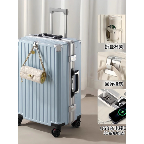 皮箱拉桿箱男行李箱女學生萬向輪20寸男旅行箱28大容量密碼箱鋁框