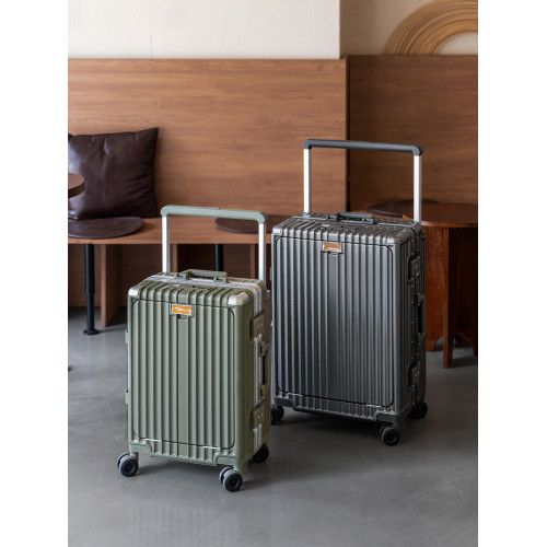 前開口寬拉桿行李箱多功能鋁框拉桿箱24男女密碼旅行登機皮箱20寸