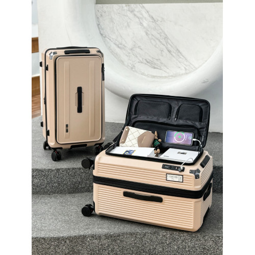 側開五輪行李箱女婚慶旅行箱20寸登機箱擴容28寸托運箱32寸拉桿箱