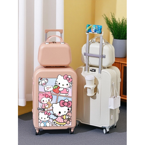 卡通可愛行李箱女20寸小型登機箱男學生24寸時尚可充電拉桿旅行箱