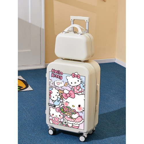 卡通可愛行李箱女20寸小型登機箱男學生24寸時尚可充電拉桿旅行箱