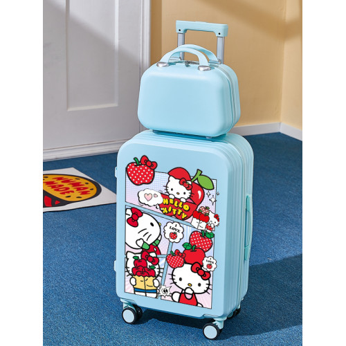 卡通可愛行李箱女20寸小型登機箱男學生24寸時尚可充電拉桿旅行箱