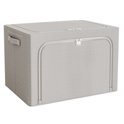 純色鋼架收納箱衣物折曡整理箱櫃子搬家換季百納箱玩具透明收納盒 純色鋼架收納箱衣物折曡整理箱櫃子搬家換季百納箱玩具透明收納盒