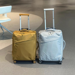 Letoo獨行狼聯名前開蓋超輕拉桿行李箱20寸登機旅行箱靜音大容量