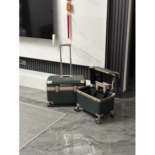 她研志移動全球美業上繙蓋鋁框拉桿箱萬向輪密碼行李箱20寸工具箱