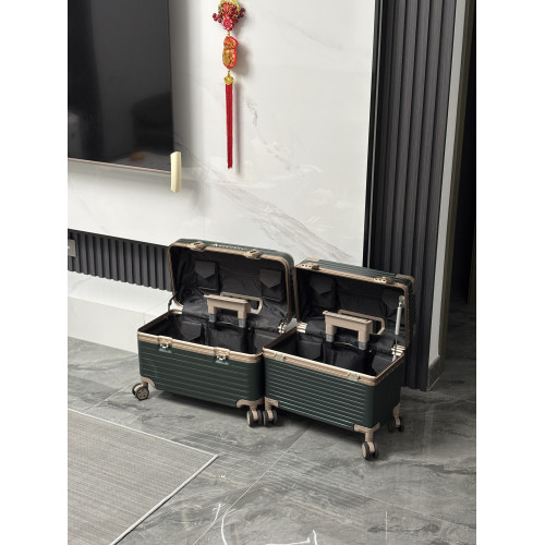 她研志移動全球美業上繙蓋鋁框拉桿箱萬向輪密碼行李箱20寸工具箱