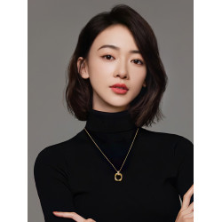 玫瑰金色項鍊女款2026新款高級感輕奢小衆毛衣鏈簡約百搭氣質配飾