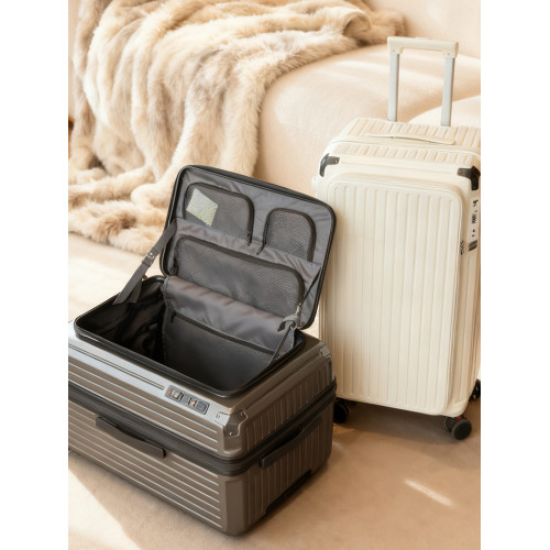 側開口五輪行李箱大容量托運拉鍊旅行箱新款可擴展拉桿箱結實耐用 側開口五輪行李箱大容量托運拉鍊旅行箱新款可擴展拉桿箱結實耐用