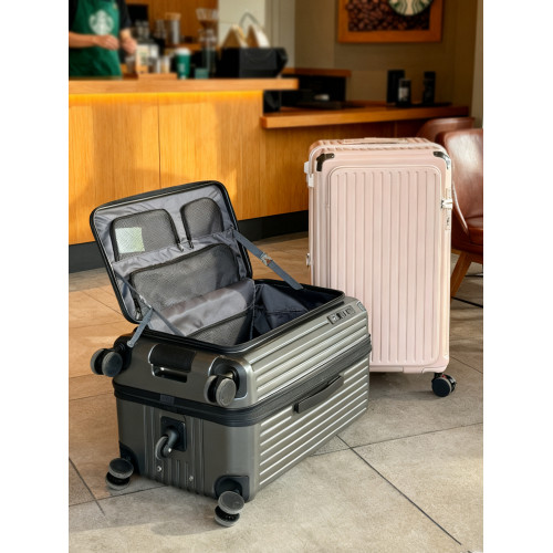 側開口五輪行李箱大容量托運拉鍊旅行箱新款可擴展拉桿箱結實耐用 側開口五輪行李箱大容量托運拉鍊旅行箱新款可擴展拉桿箱結實耐用