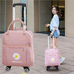 2026新款可登機萬向輪拉桿箱女短途旅遊輕便手提可背萬向輪行李包