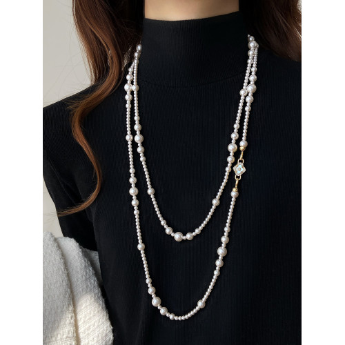 秋冬長款珍珠毛衣鏈女款2026新款毛衣裝飾項鍊配飾高級感輕奢小衆