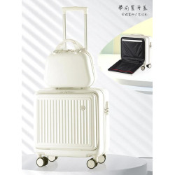 新款側開登機女輕便20寸深倉拉桿箱男18密碼皮箱小行李箱可上飛機