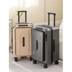 行李箱pc材質防爆五輪女28寸刹車萬向輪加厚36旅行箱結實耐用皮箱