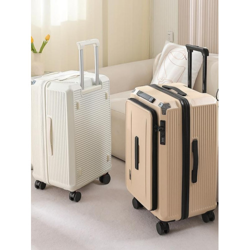 行李箱pc材質防爆五輪女28寸刹車萬向輪加厚36旅行箱結實耐用皮箱