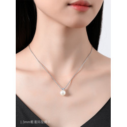 S925銀肖邦鏈鎖骨鍊可調節穿珠鍊素鏈銀鏈萬能鏈DIY小孔針式防掉