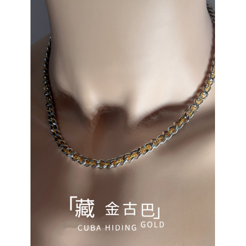 項鍊男款小衆設計高級感嘻哈纏繞曡戴痞帥百搭高街鎖骨鍊男潮吊墜