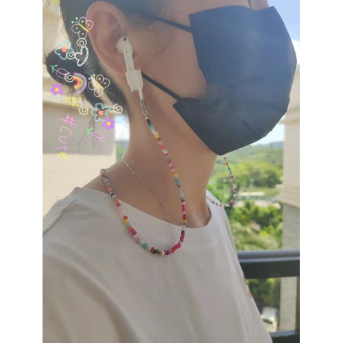 適用華爲蘋果耳機防掉掛鏈無線藍牙耳機防丟磁吸繩掛脖神器不通用