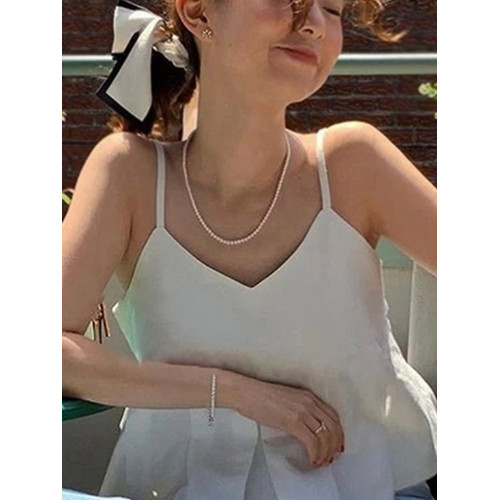 3mm極細小米珠珍珠項鍊頸鏈女款2026新款爆款輕奢小衆曡戴鎖骨鍊