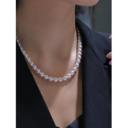 海水母貝澳白珍珠項鍊女正品頸鏈鎖骨鍊毛衣鏈送媽媽2026新款爆款