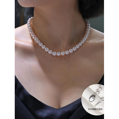 海水母貝澳白珍珠項鍊女正品頸鏈鎖骨鍊毛衣鏈送媽媽2026新款爆款