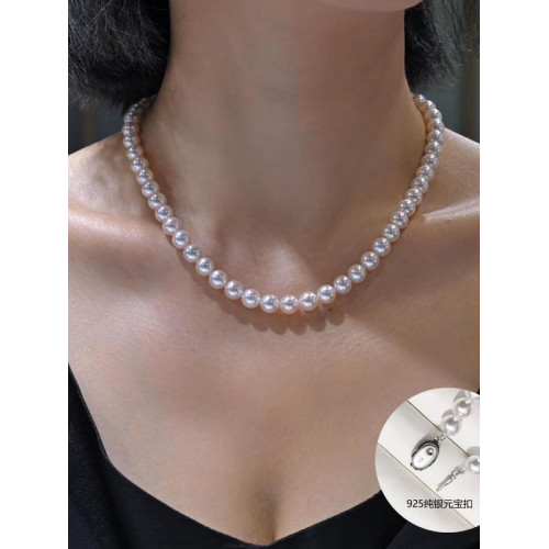 海水母貝澳白珍珠項鍊女正品頸鏈鎖骨鍊毛衣鏈送媽媽2026新款爆款