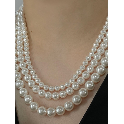 海水母貝澳白珍珠項鍊女正品頸鏈鎖骨鍊毛衣鏈送媽媽2026新款爆款