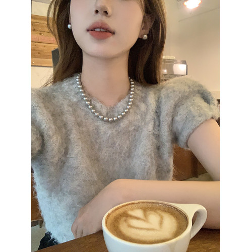 【蜜桃茶】自畱!!高級感灰色珍珠項鍊女款輕奢小衆毛衣鏈頸鏈配飾 【蜜桃茶】自畱!!高級感灰色珍珠項鍊女款輕奢小衆毛衣鏈頸鏈配飾