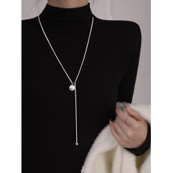 Z小姐 珠珠長款毛衣鏈2025新款爆款輕奢氣質時尚小衆項鍊女士配飾