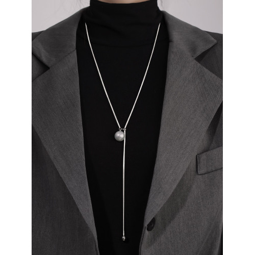 Z小姐 珠珠長款毛衣鏈2025新款爆款輕奢氣質時尚小衆項鍊女士配飾