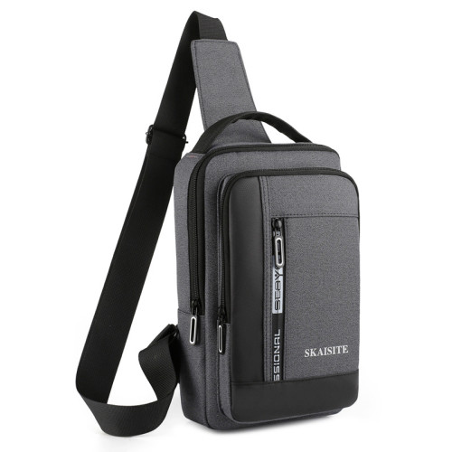 單肩包男斜後後背包潮牌胸包男士包包2024新款潮前休閒小後後背包時尚男包