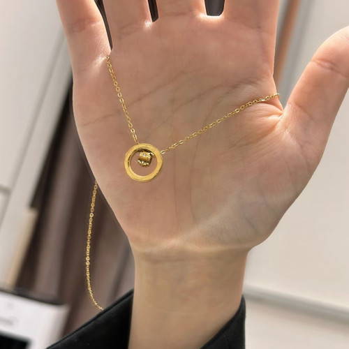 高規格行政搭配!可水洗正式上檔次羅馬數字項鍊不掉色鎖骨鍊簡約