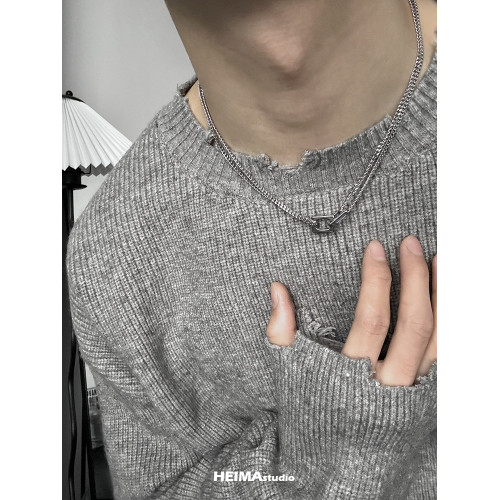 【檀健次同款】極簡小衆雙層項鍊男女潮流百搭高級感鎖骨鍊男士