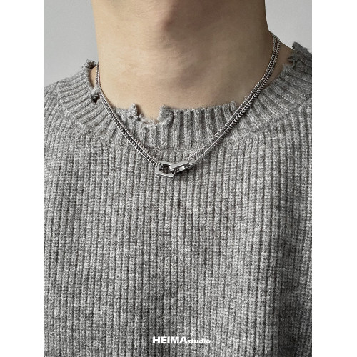 【檀健次同款】極簡小衆雙層項鍊男女潮流百搭高級感鎖骨鍊男士