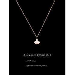 「原創設計師」Oho Ou 項鍊女鎖骨鍊 三生有“杏”輕奢小衆高級