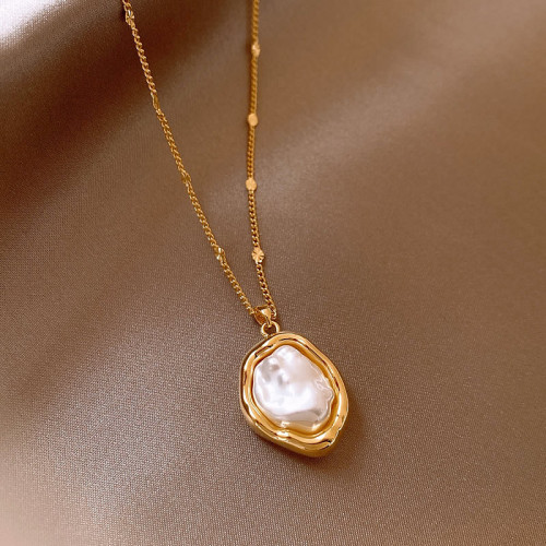 不規則巴洛克珍珠項鍊女款2026新款小衆輕奢高級感鎖骨鍊頸鏈配飾