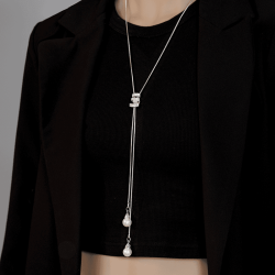 秋冬珍珠毛衣鏈長款高級感長項鍊大氣高檔夏季衣服配飾裝飾品頸鏈