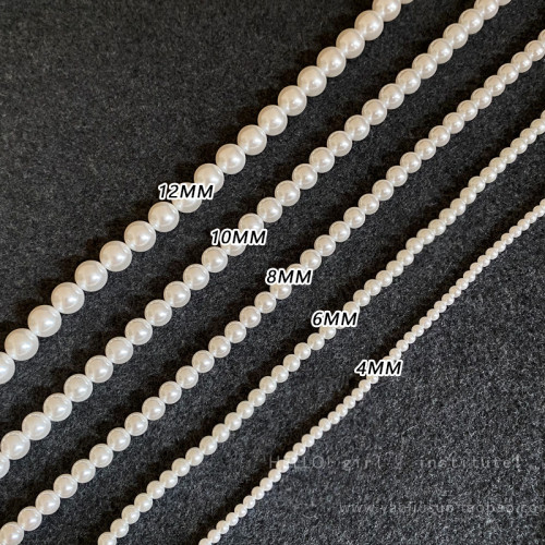 施家澳白磁吸釦正圓珍珠項鍊配飾女款輕奢小衆高級感鎖骨鍊脖頸鏈