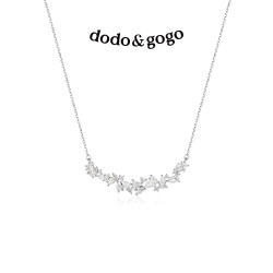 DODOGOGO紫藤花項鍊女款配飾輕奢小衆高級鎖骨鍊女款頸鏈生日禮物