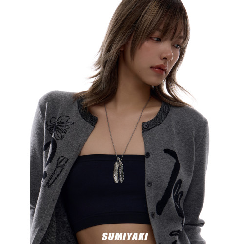 【明星同款】SUMIYAKI羽毛黑白曡戴項鍊毛衣鏈長項鍊情侶通勤百搭 【明星同款】SUMIYAKI羽毛黑白曡戴項鍊毛衣鏈長項鍊情侶通勤百搭