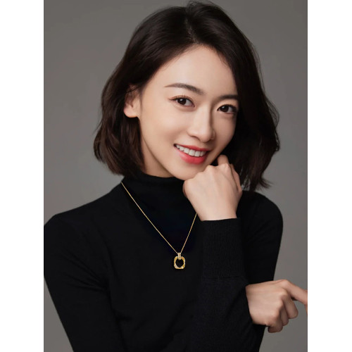 簡約方形項鍊女高級輕奢精緻百搭掛件裝飾毛衣鏈新款高檔大氣配飾