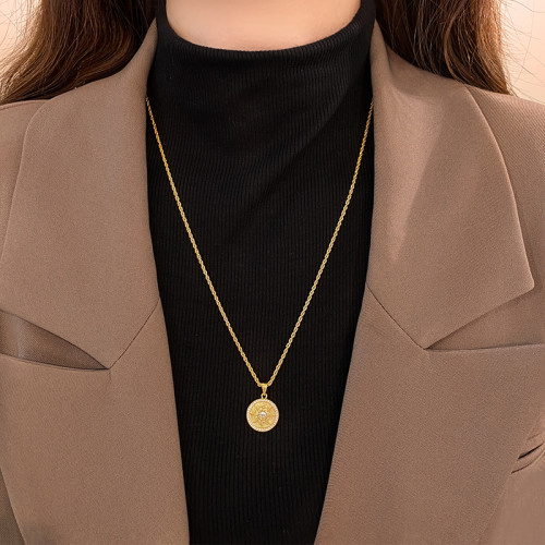 沙金太陽花項鍊女長款毛衣鏈大氣高檔高級感輕奢小衆金色頸鏈配飾 沙金太陽花項鍊女長款毛衣鏈大氣高檔高級感輕奢小衆金色頸鏈配飾