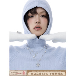 SUMIYAKI 給春夏降降溫 雪花系列雙層破碎珍珠項鍊小衆設計頸鏈