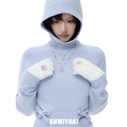 SUMIYAKI 給春夏降降溫 雪花系列雙層破碎珍珠項鍊小衆設計頸鏈